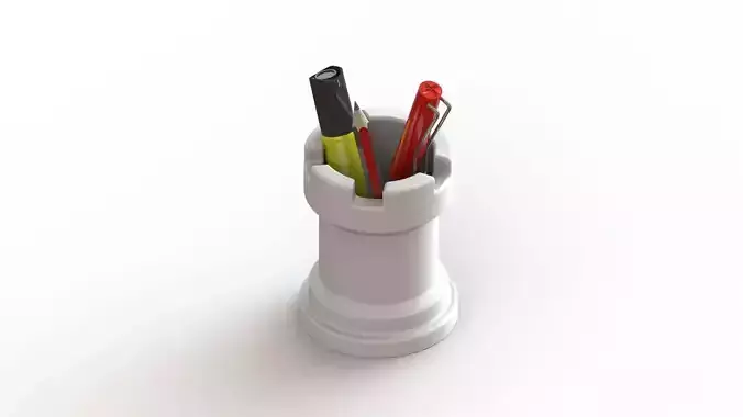 Unique chess pencil case 3D print model