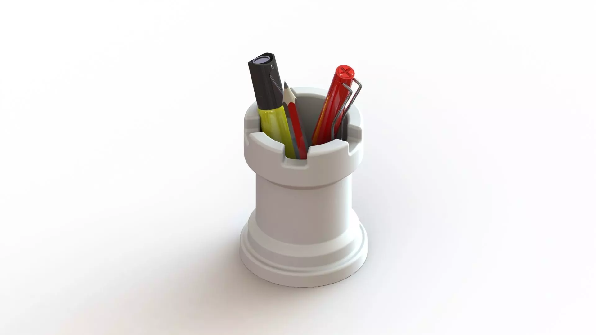 Unique chess pencil case 3D print model