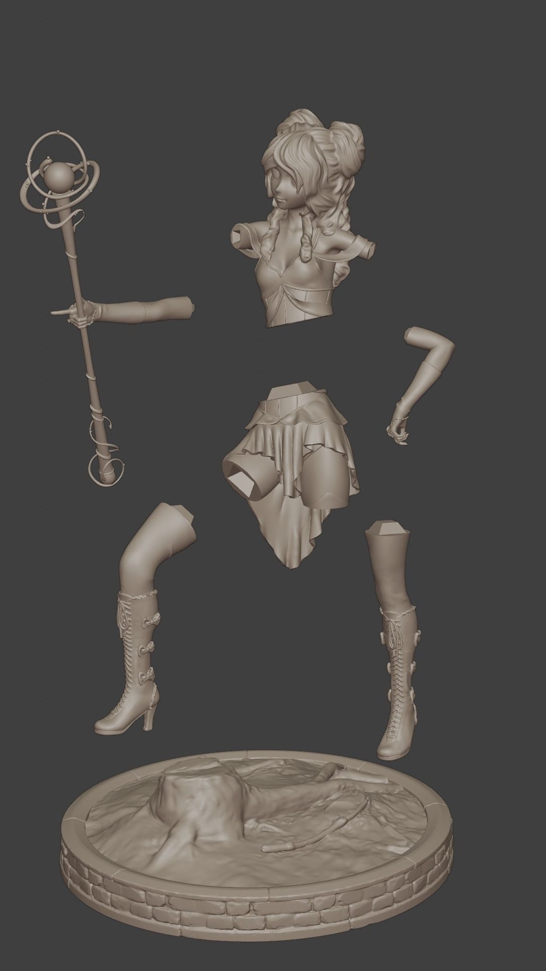 Anime Magic Queen 3D print model_10