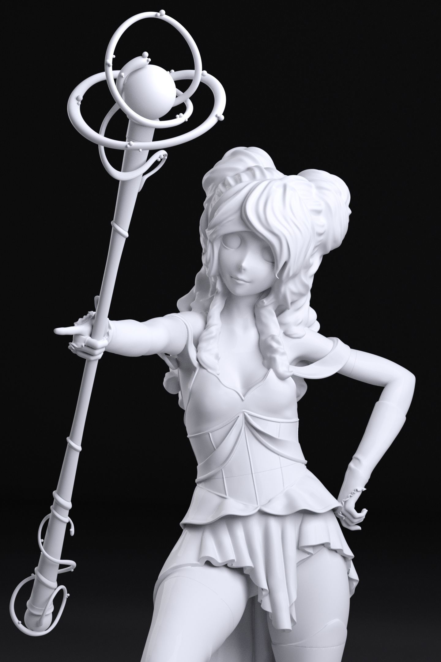 Anime Magic Queen 3D print model_1