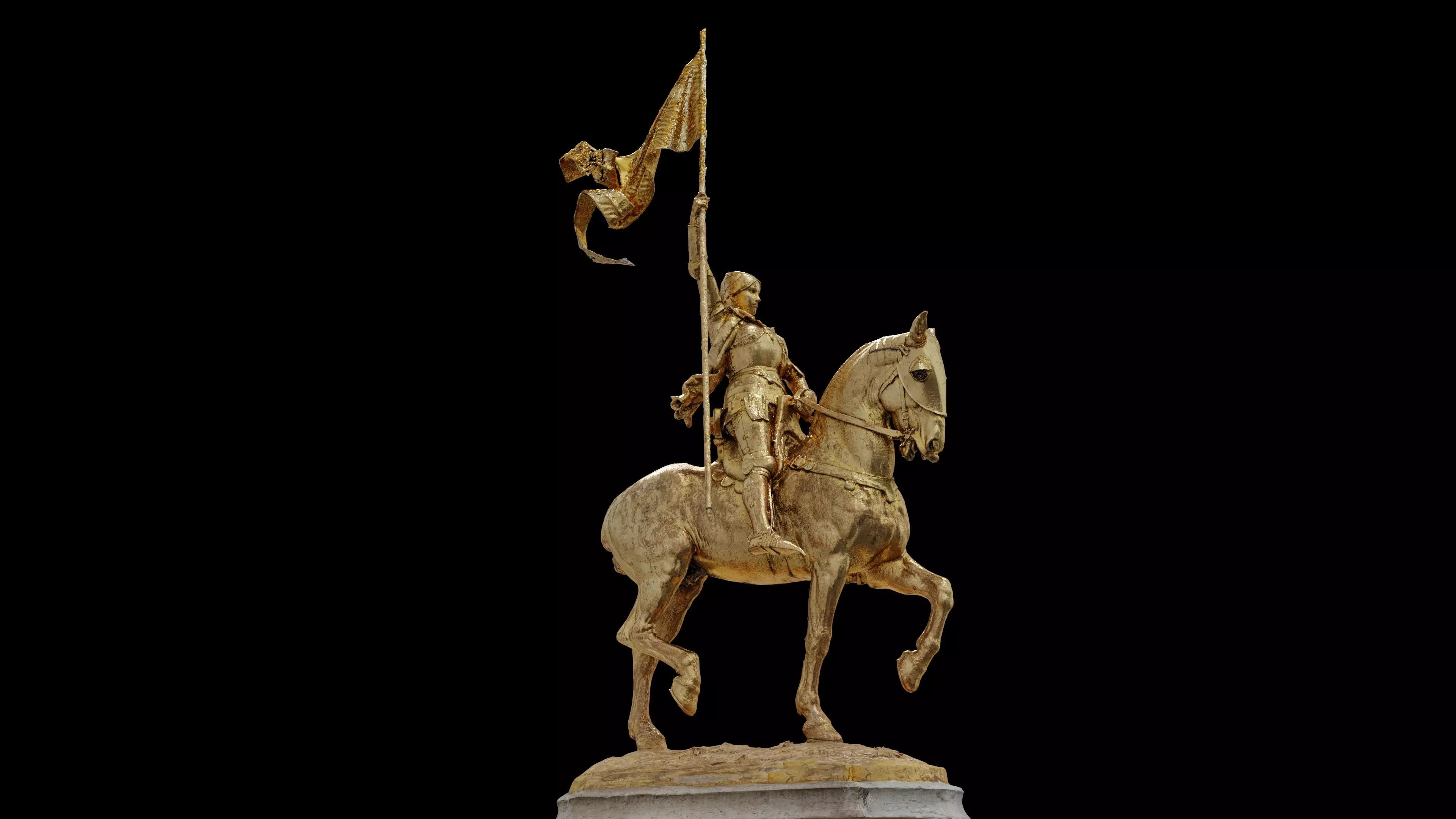 Jeanne D Arc with 3 LOD - Paris Low-poly 3D model