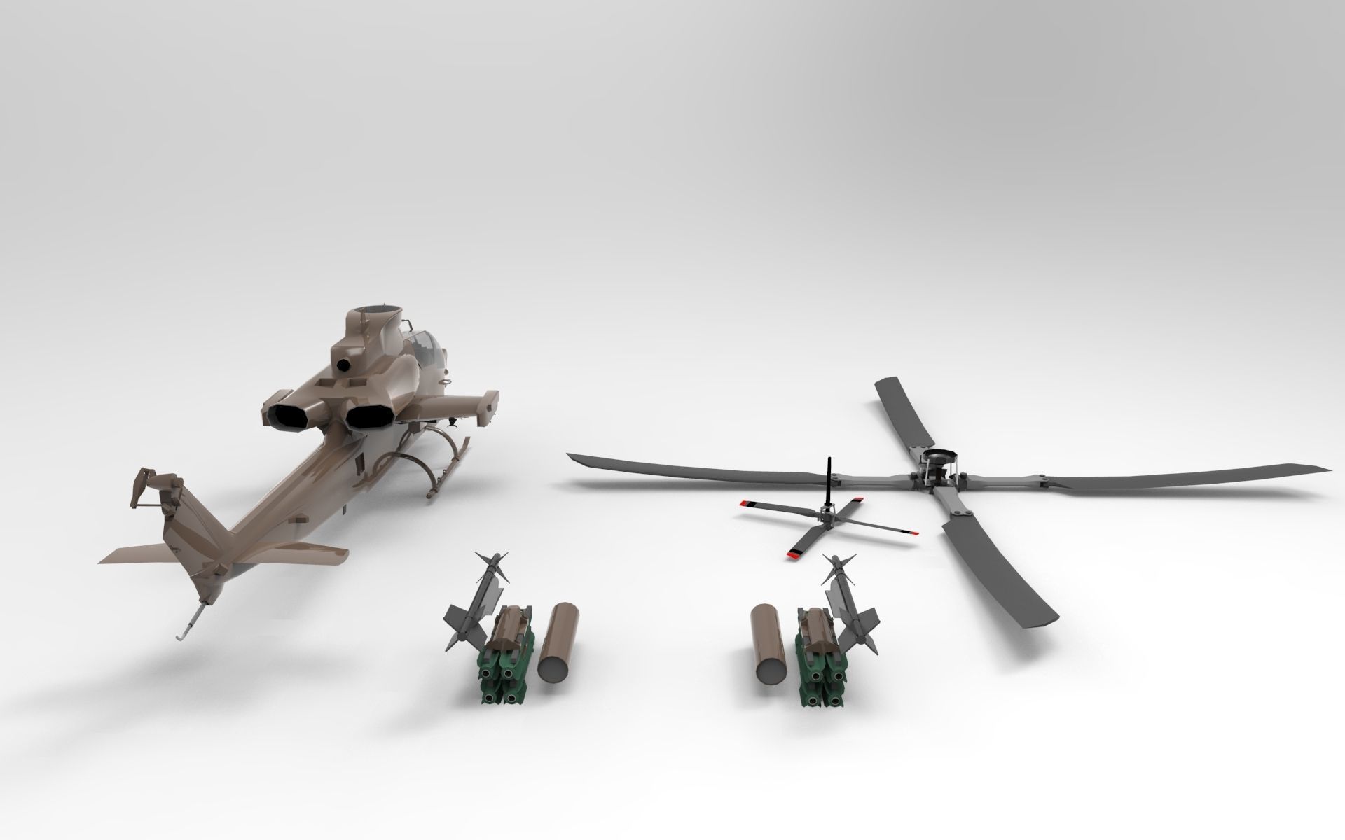 Bell AH 1Z 3D printed 3D model_4