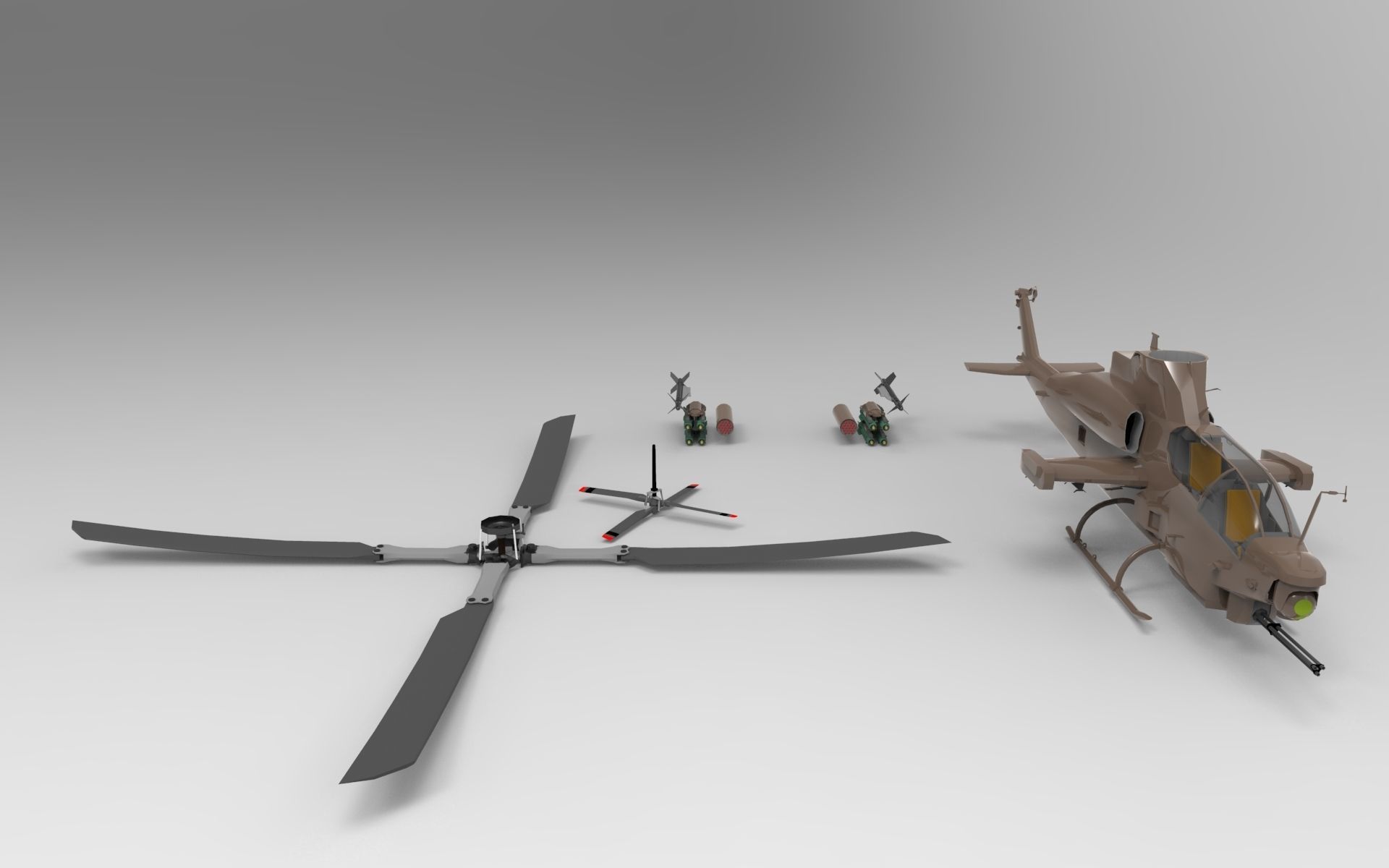 Bell AH 1Z 3D printed 3D model_3