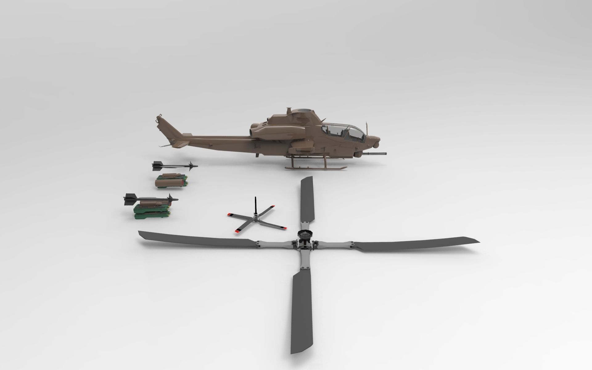Bell AH 1Z 3D printed 3D model_2