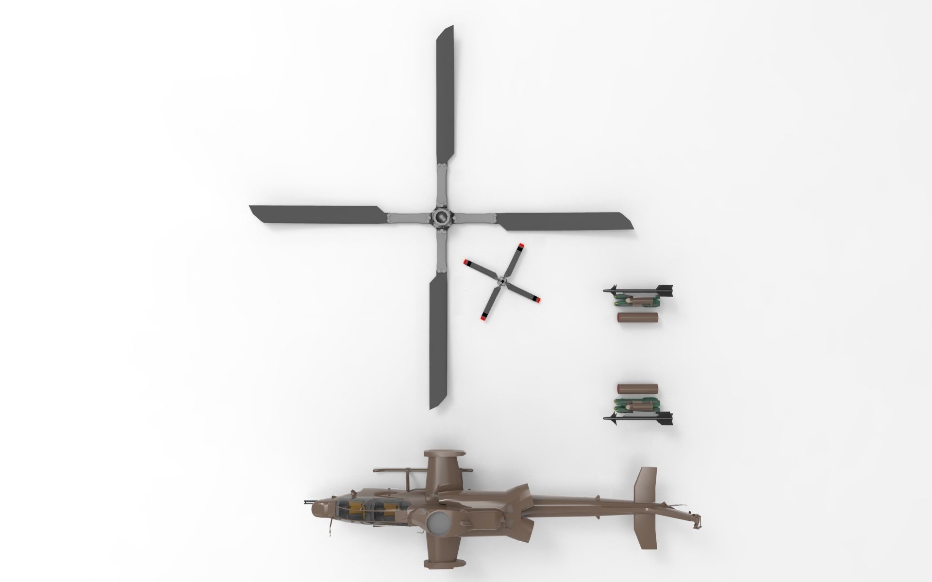 Bell AH 1Z 3D printed 3D model_5