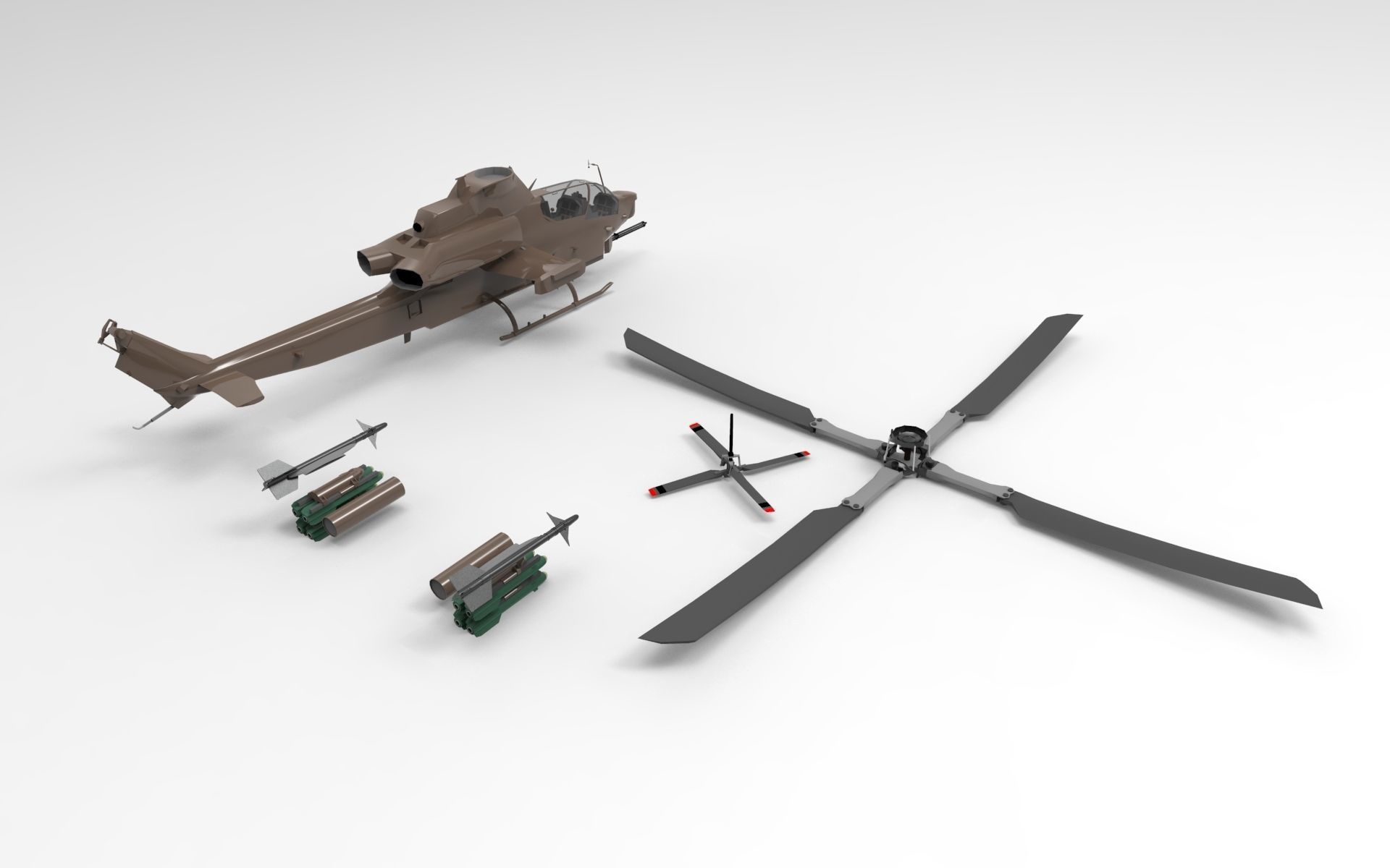 Bell AH 1Z 3D printed 3D model_7