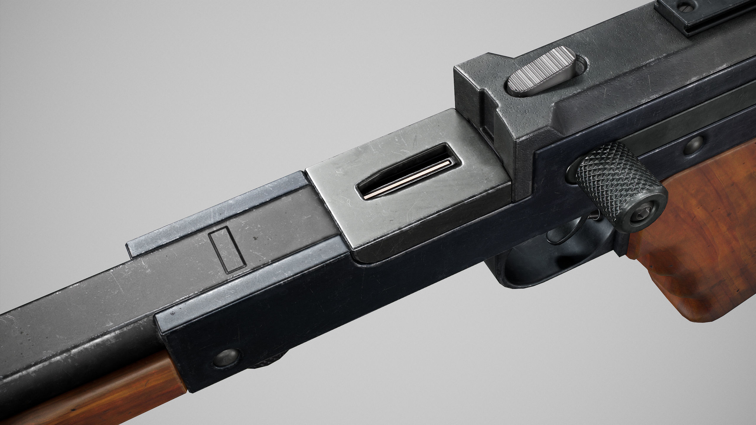 PBR The American 180 Low-poly 3D model_4