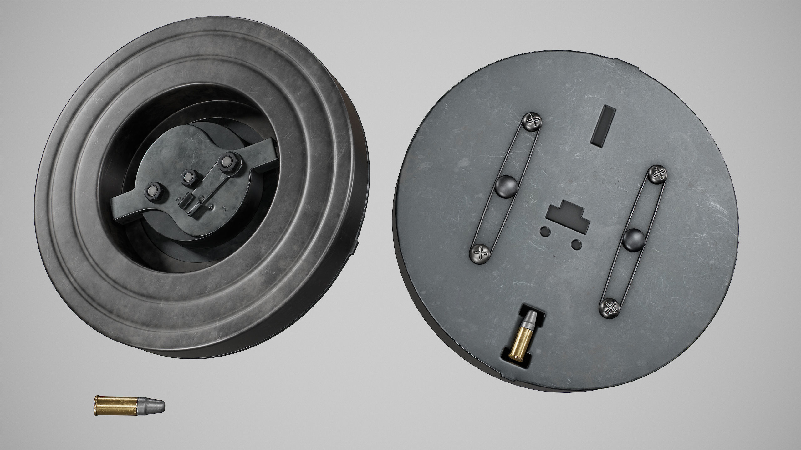 PBR The American 180 Low-poly 3D model_8