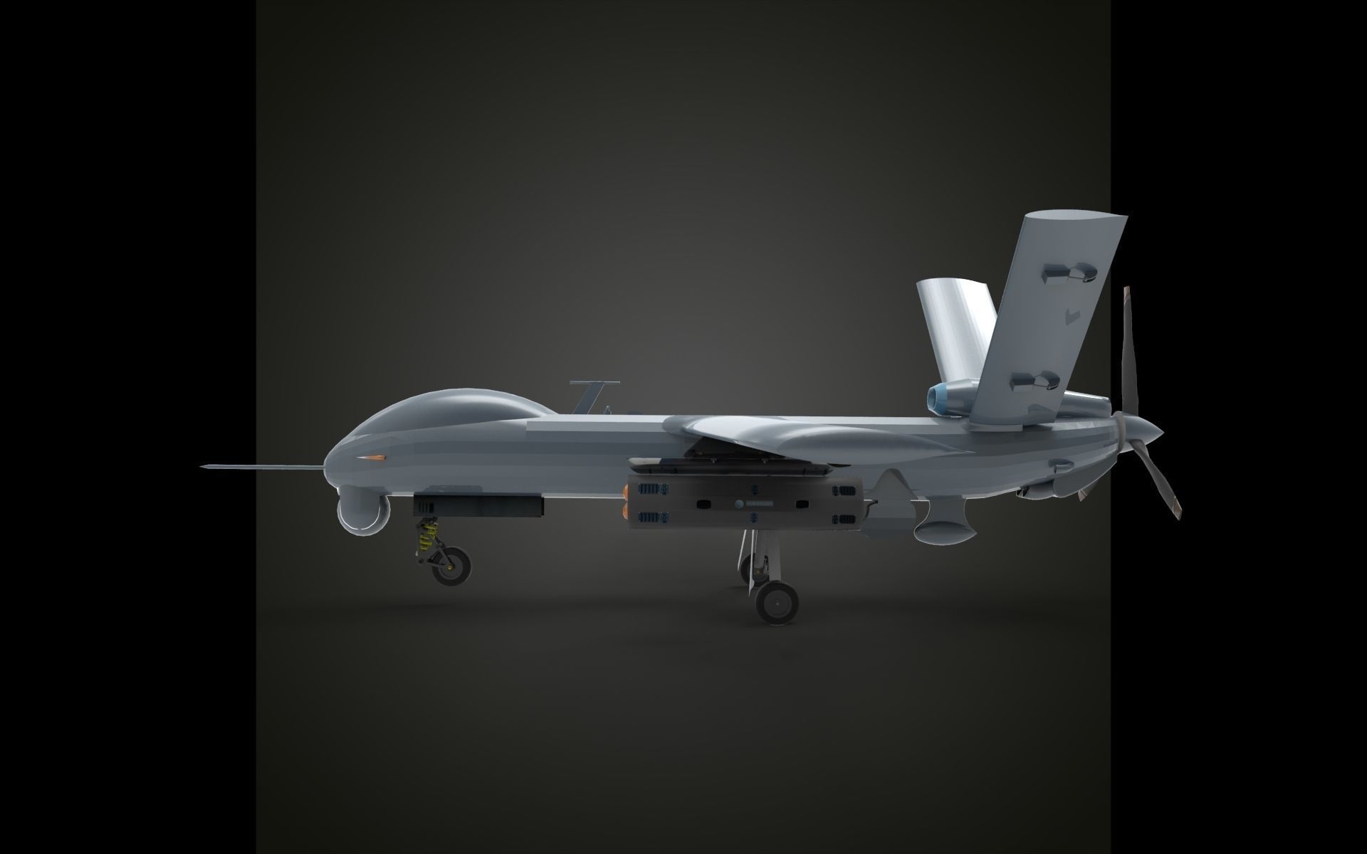 TAI anka UAV 3D model_4