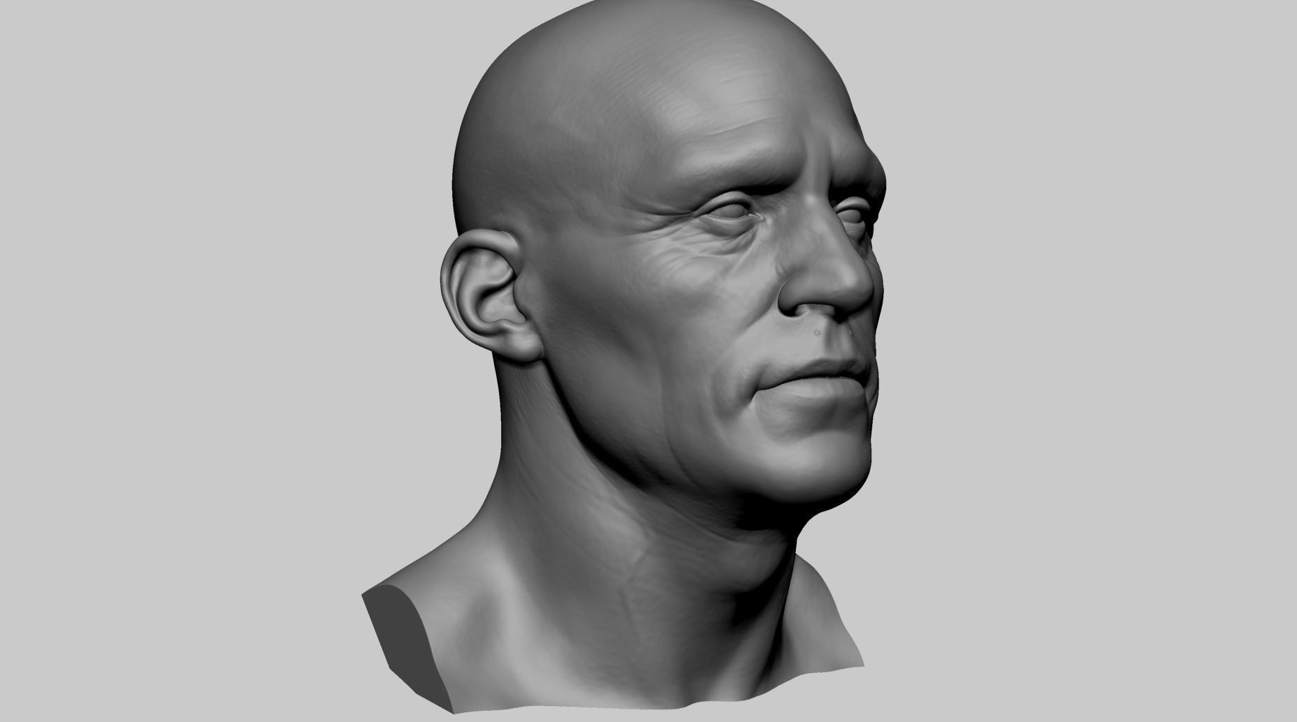 Male Head v7 3D model_2