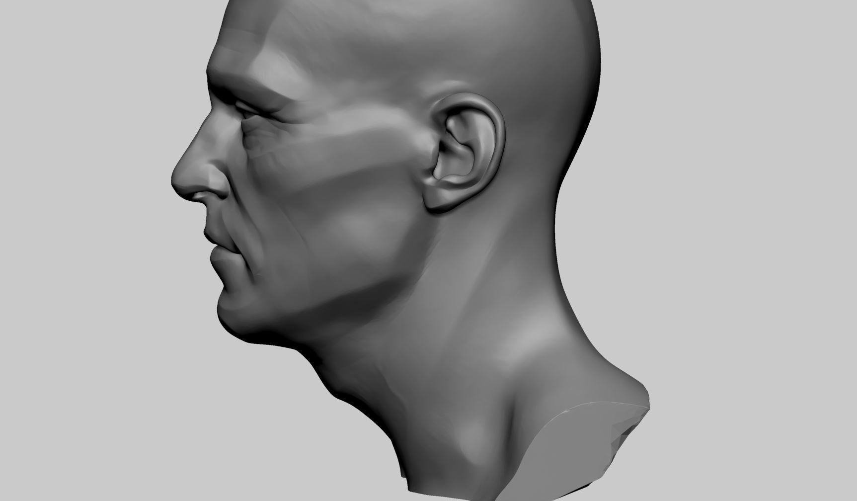 Male Head v7 3D model_8