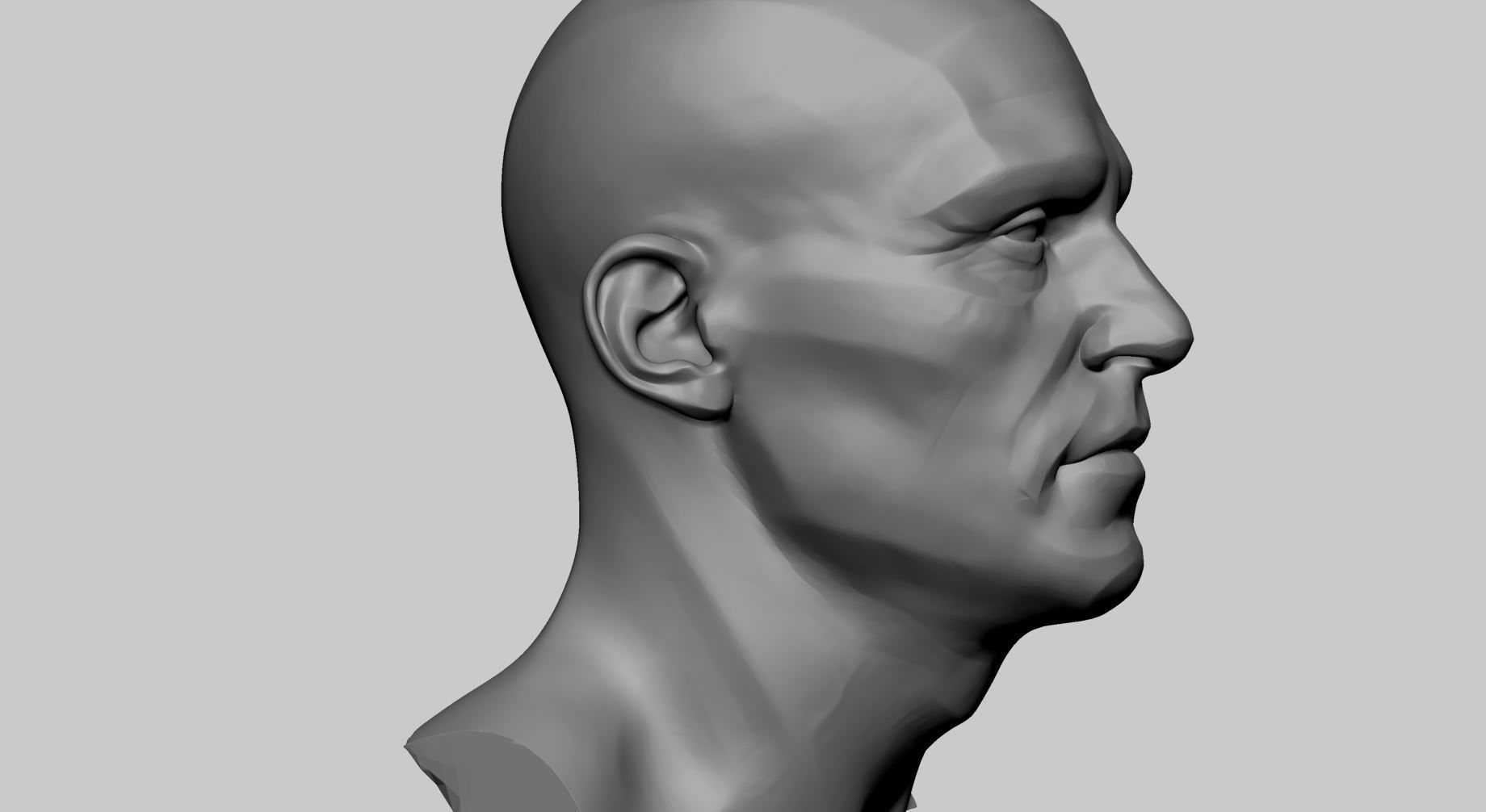 Male Head v7 3D model_11