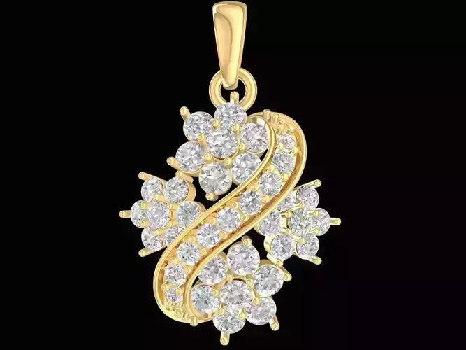 luxury diamond pendant for women 2494