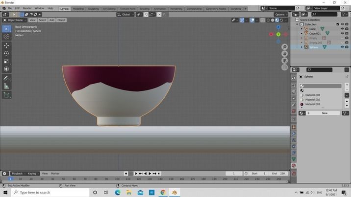 Bowl 3D model cup Low-poly 3D model_3