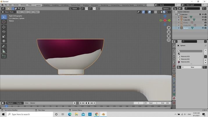 Bowl 3D model cup Low-poly 3D model_2