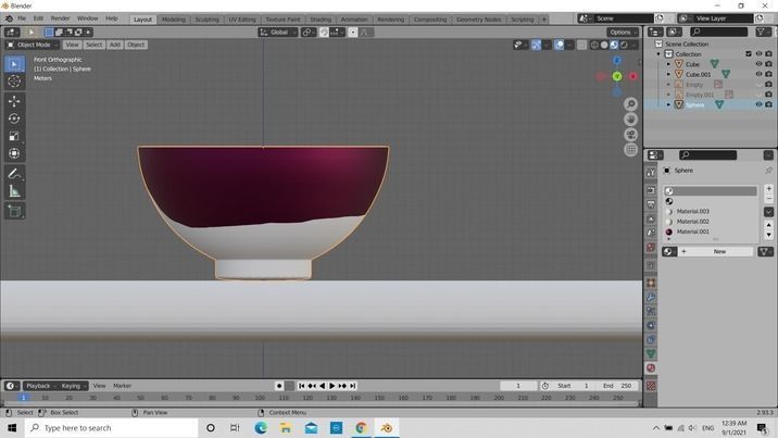 Bowl 3D model cup Low-poly 3D model_1