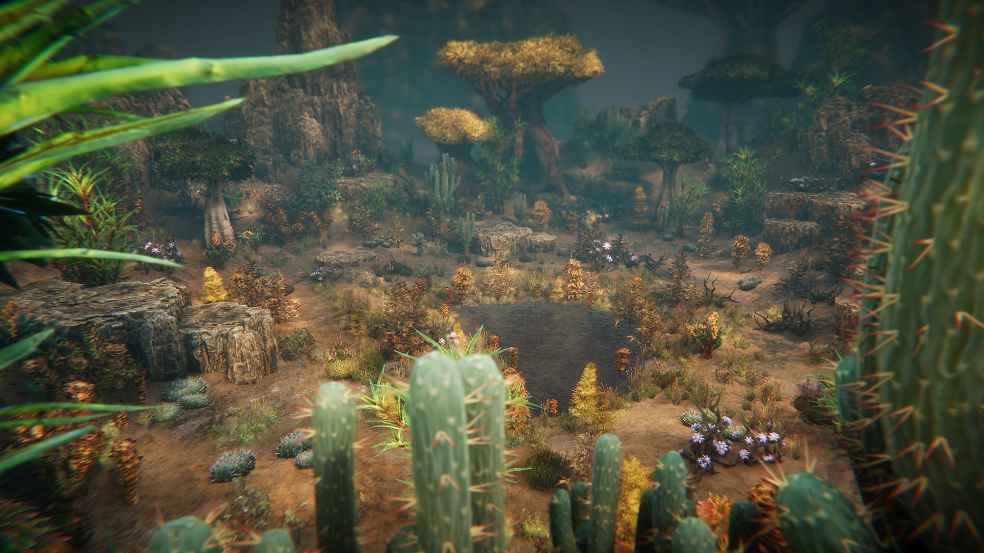 Desert plants Low-poly 3D model_7