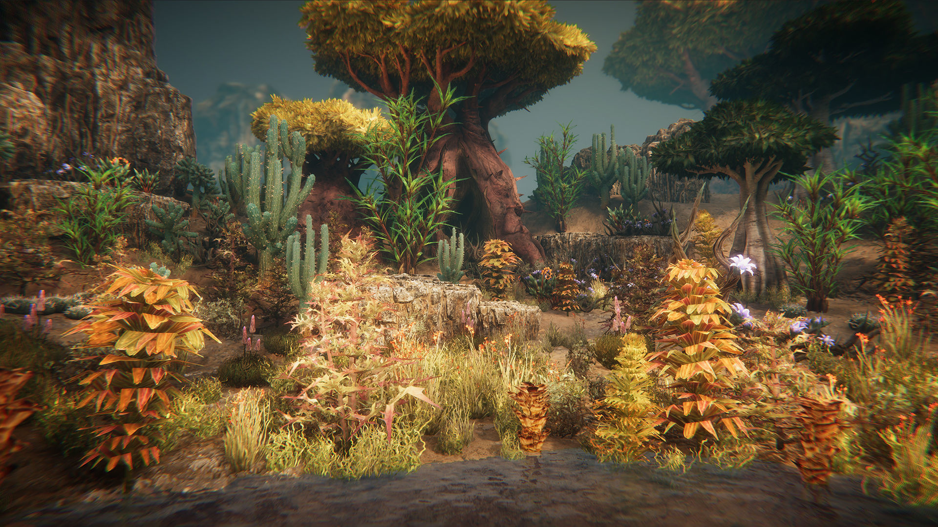 Desert plants Low-poly 3D model_2