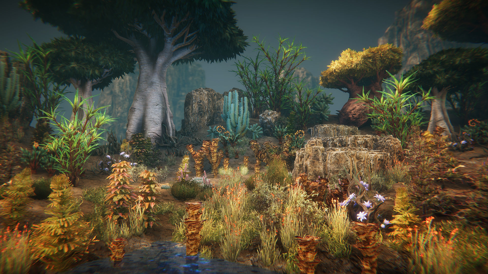 Desert plants Low-poly 3D model_3