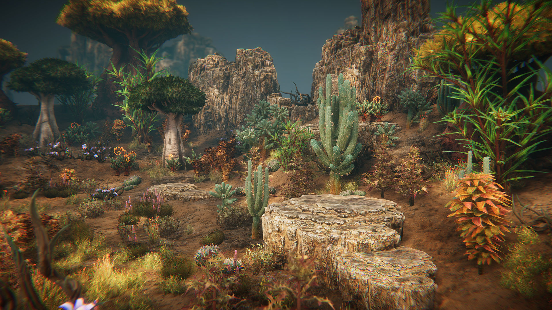 Desert plants Low-poly 3D model_4