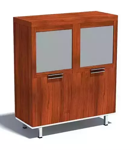 Two Door Wooden Cabinet 3D model