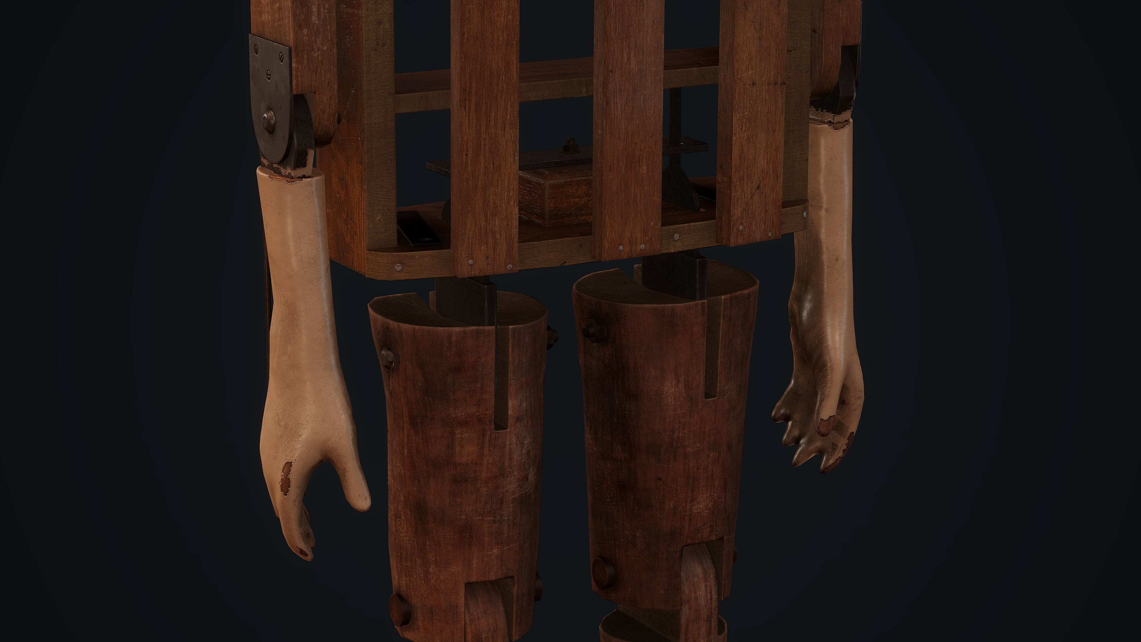 Old Ventriloquist Puppet - PBR Model Low-poly 3D model_4