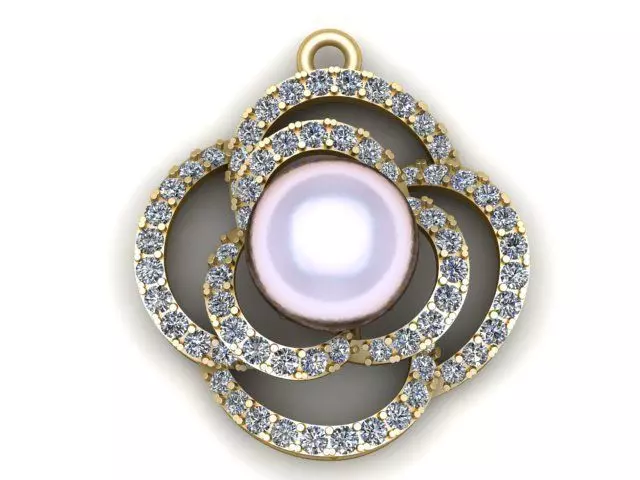 Pearl necklace 3D print model_0