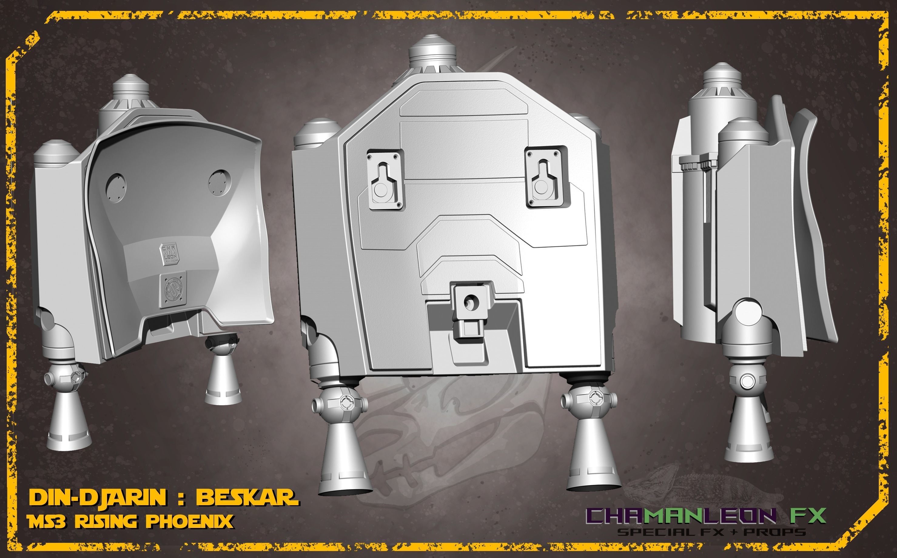 Din Djarin Mandalorian Beskar Rising Phoenix Jetpack Cosplay 3D print model_9