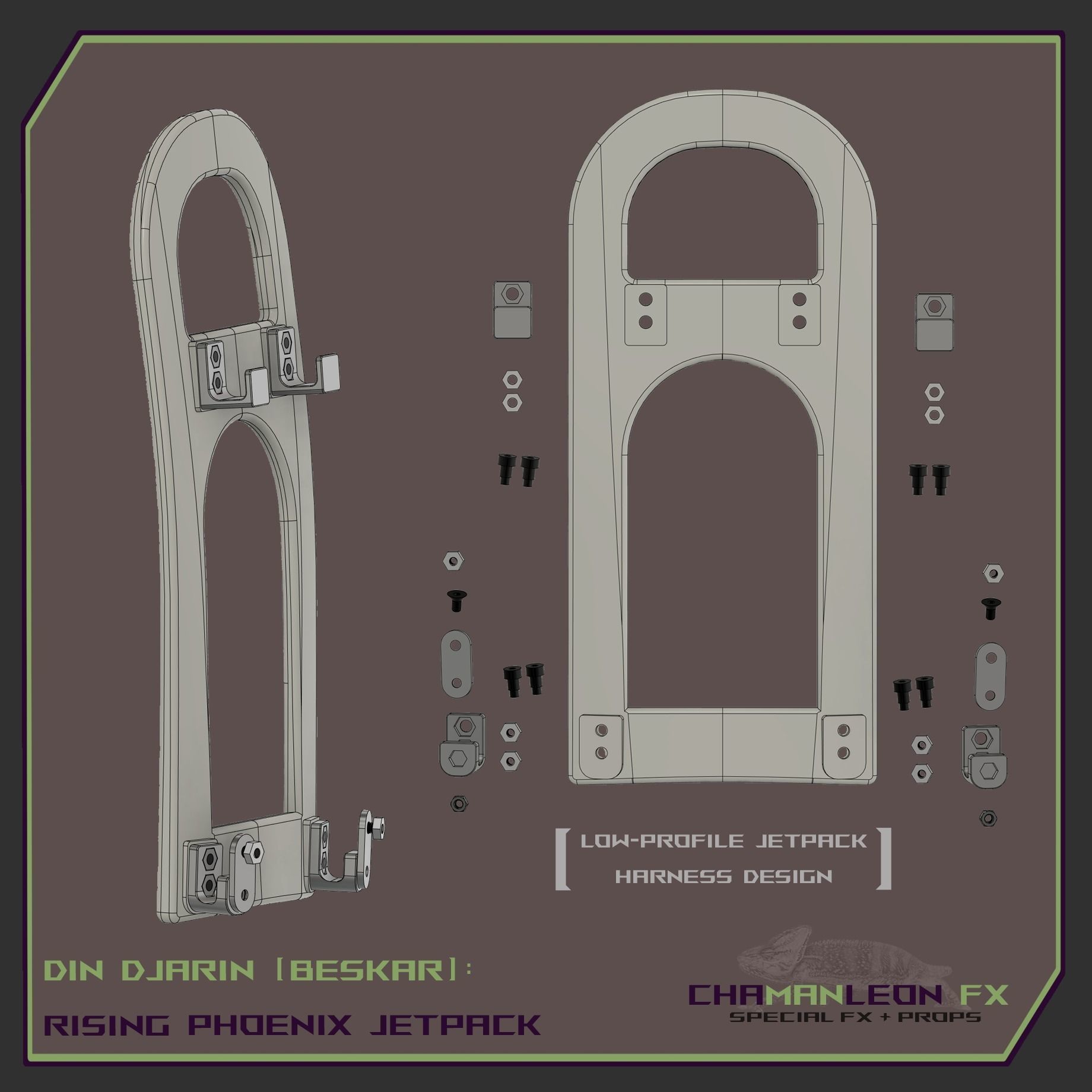 Din Djarin Mandalorian Beskar Rising Phoenix Jetpack Cosplay 3D print model_41
