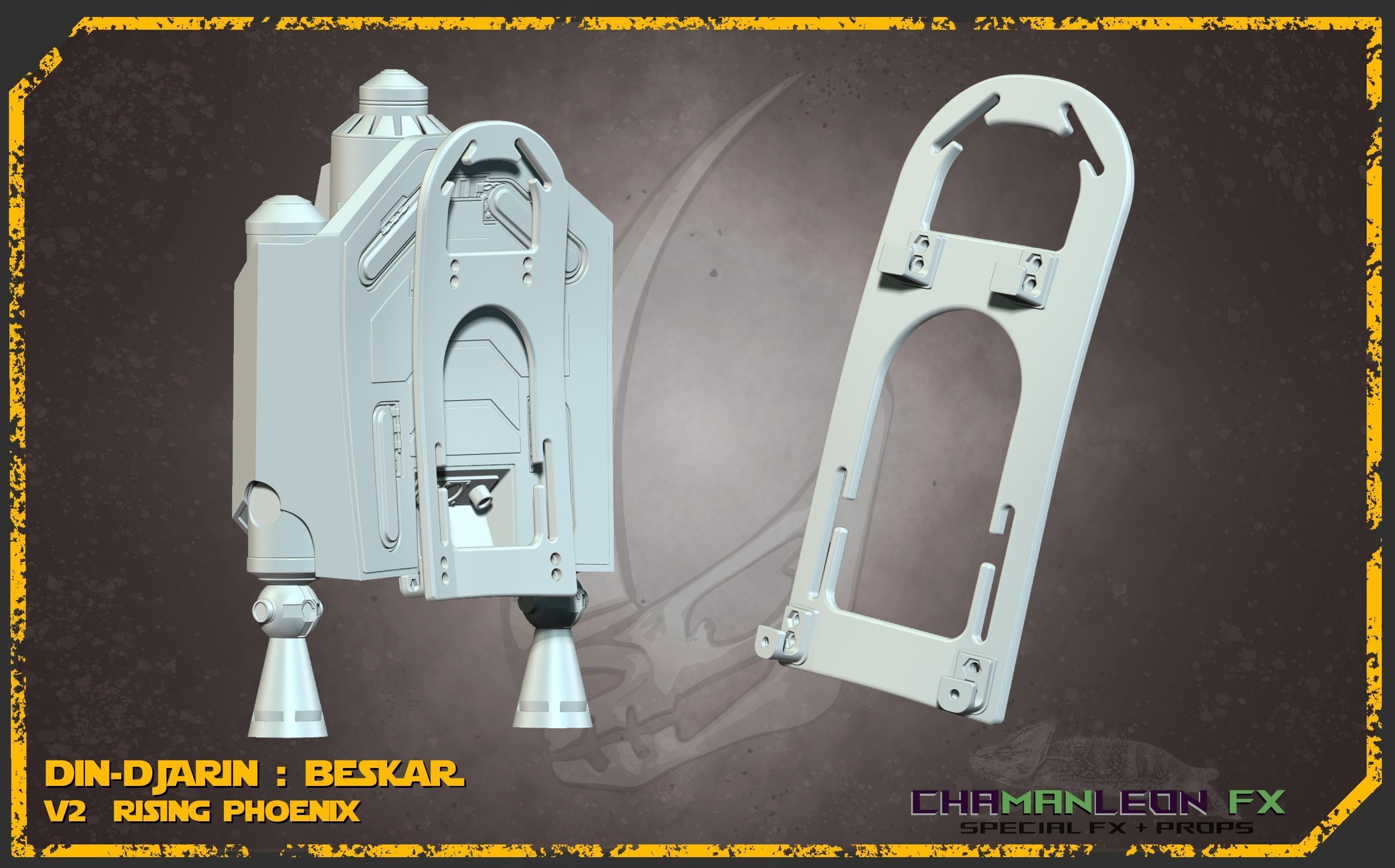 Din Djarin Mandalorian Beskar Rising Phoenix Jetpack Cosplay 3D print model_36