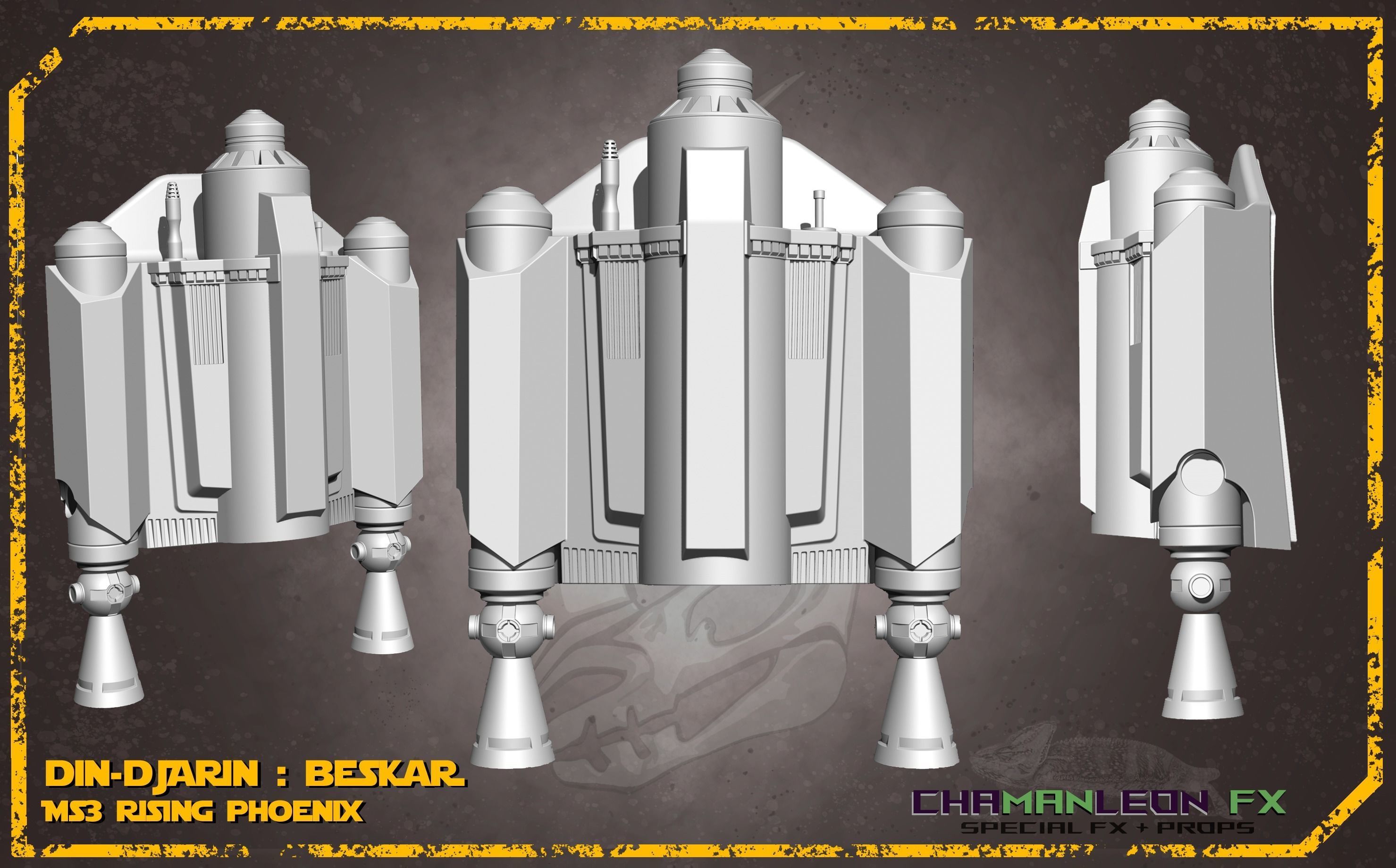 Din Djarin Mandalorian Beskar Rising Phoenix Jetpack Cosplay 3D print model_7