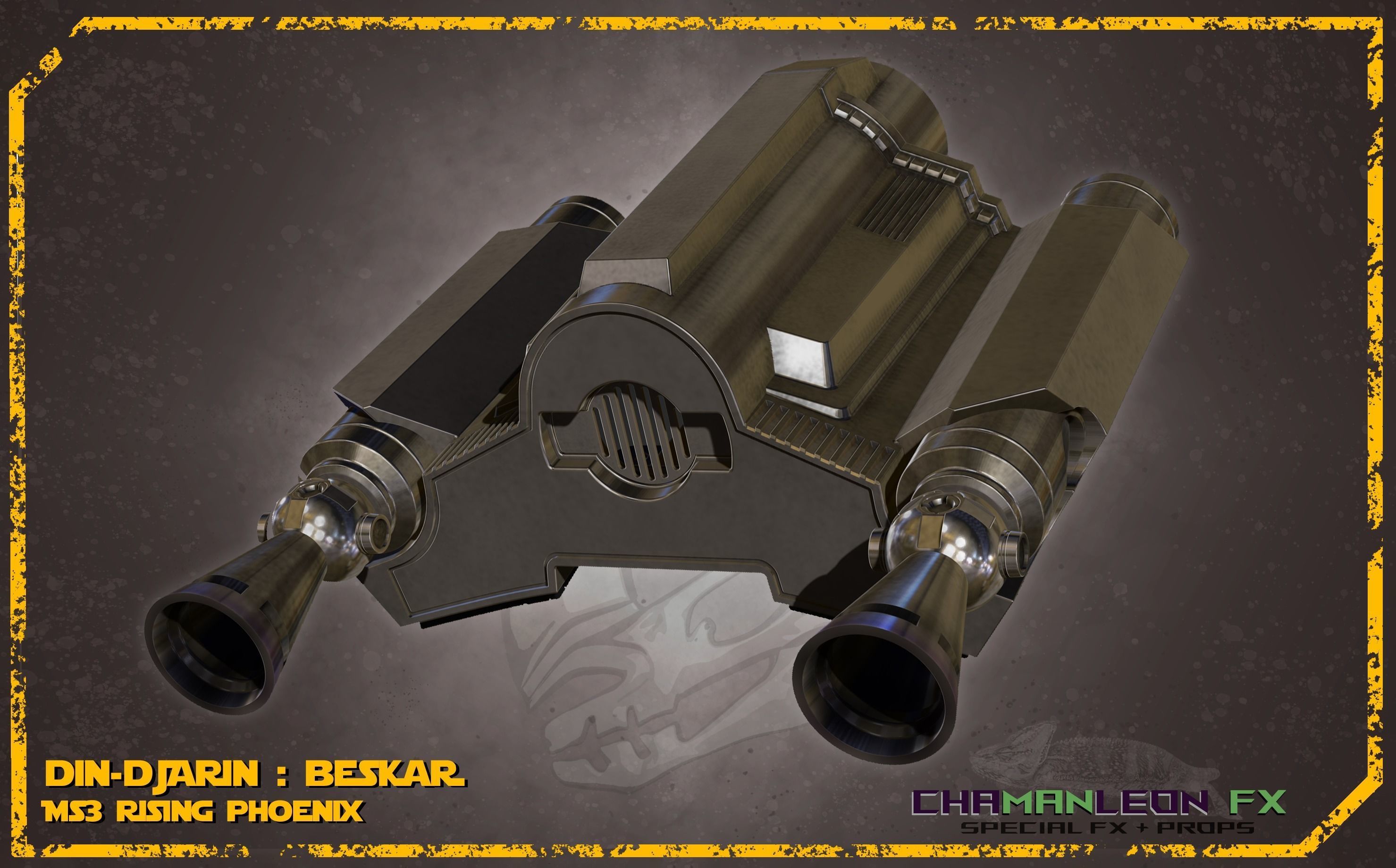 Din Djarin Mandalorian Beskar Rising Phoenix Jetpack Cosplay 3D print model_2