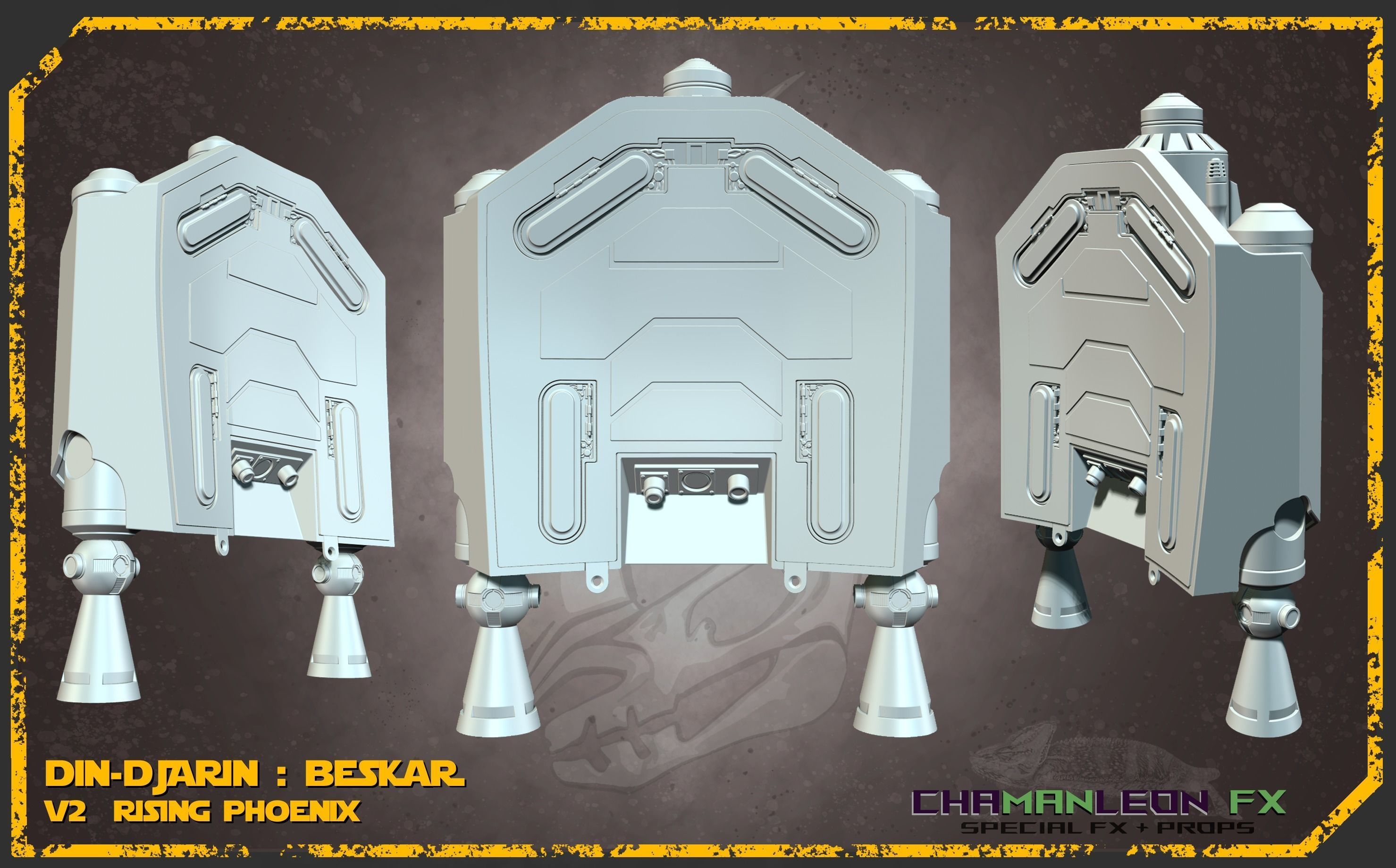 Din Djarin Mandalorian Beskar Rising Phoenix Jetpack Cosplay 3D print model_27