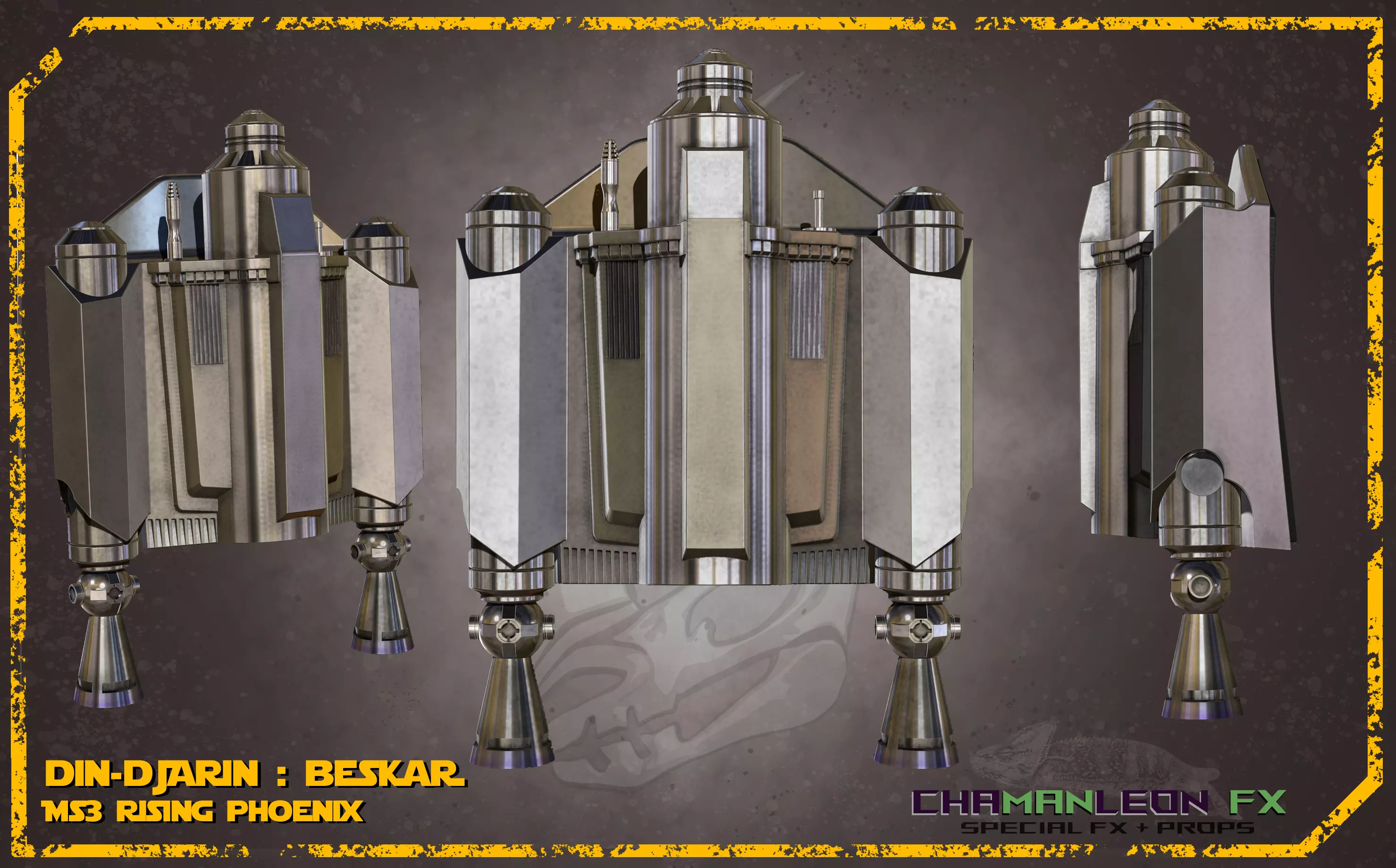 Din Djarin Mandalorian Beskar Rising Phoenix Jetpack Cosplay 3D print model_0