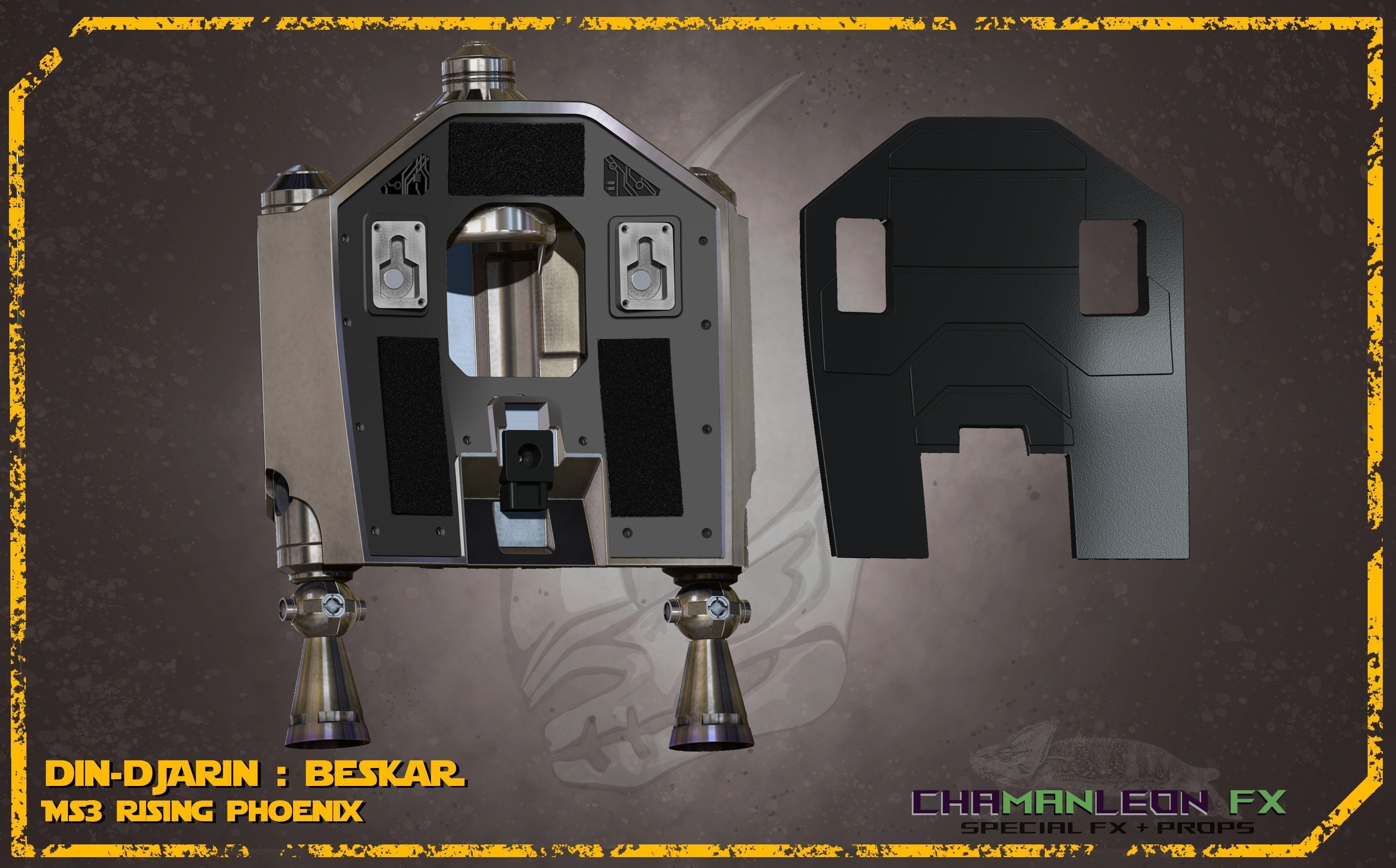 Din Djarin Mandalorian Beskar Rising Phoenix Jetpack Cosplay 3D print model_5