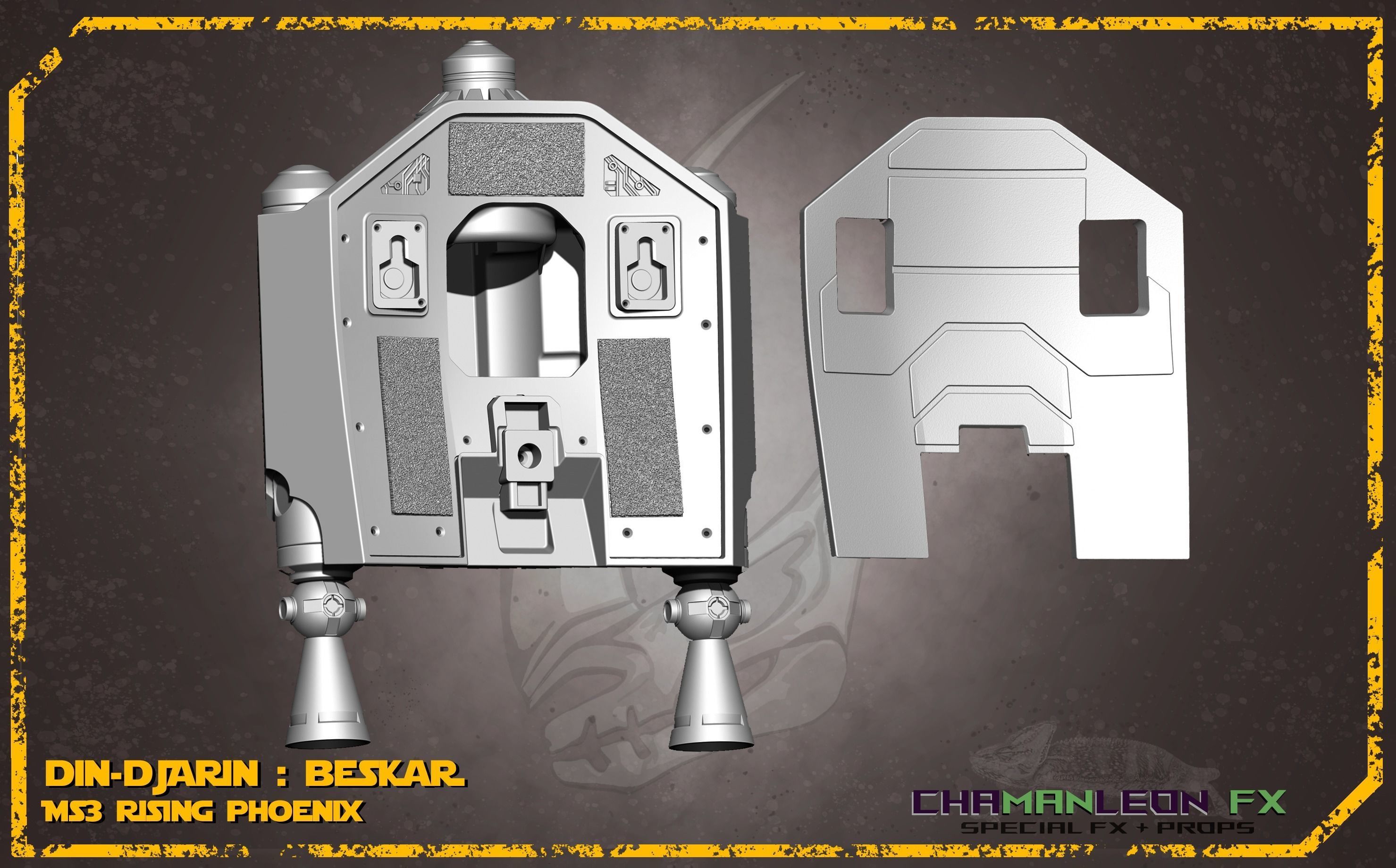 Din Djarin Mandalorian Beskar Rising Phoenix Jetpack Cosplay 3D print model_11