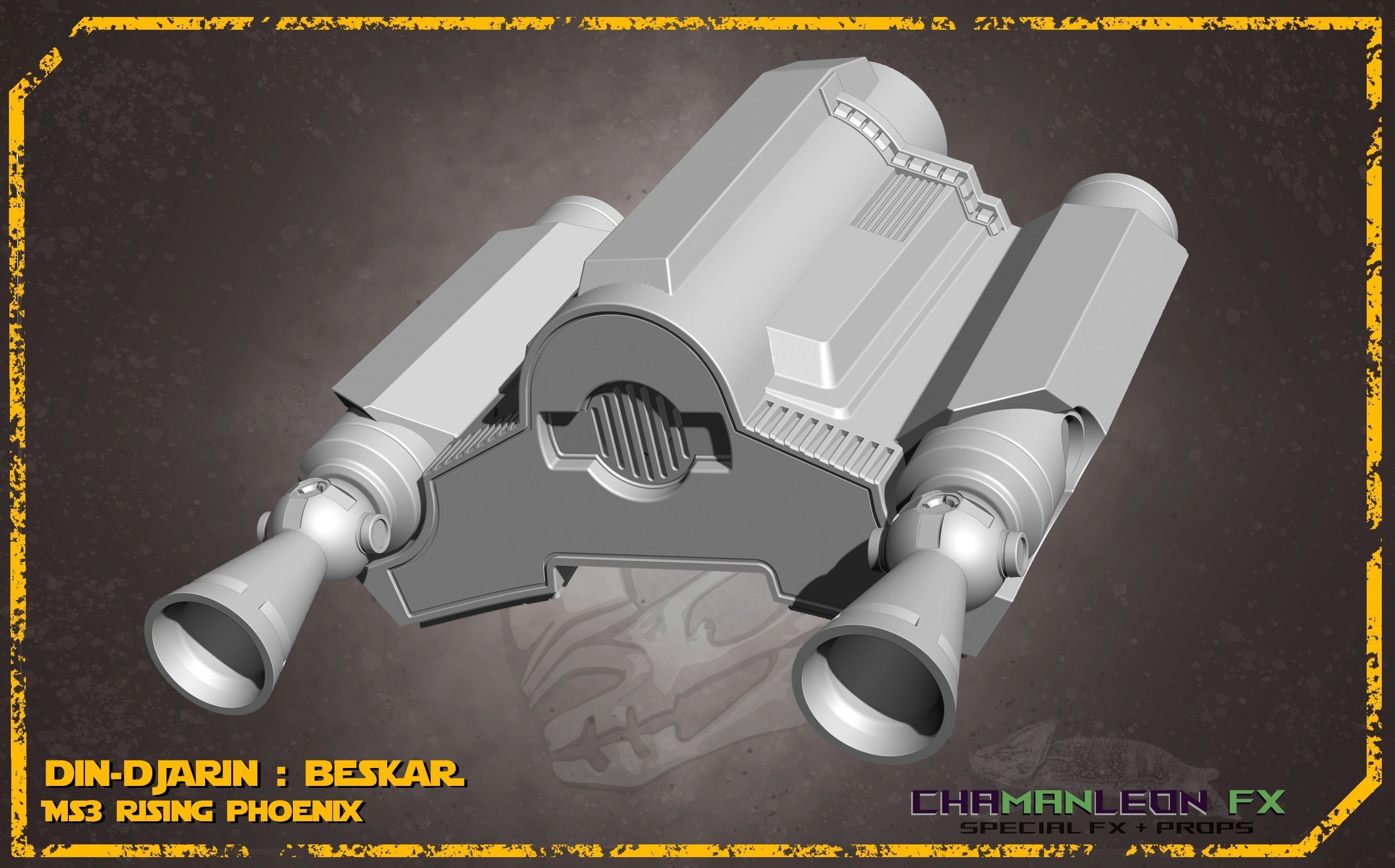 Din Djarin Mandalorian Beskar Rising Phoenix Jetpack Cosplay 3D print model_8