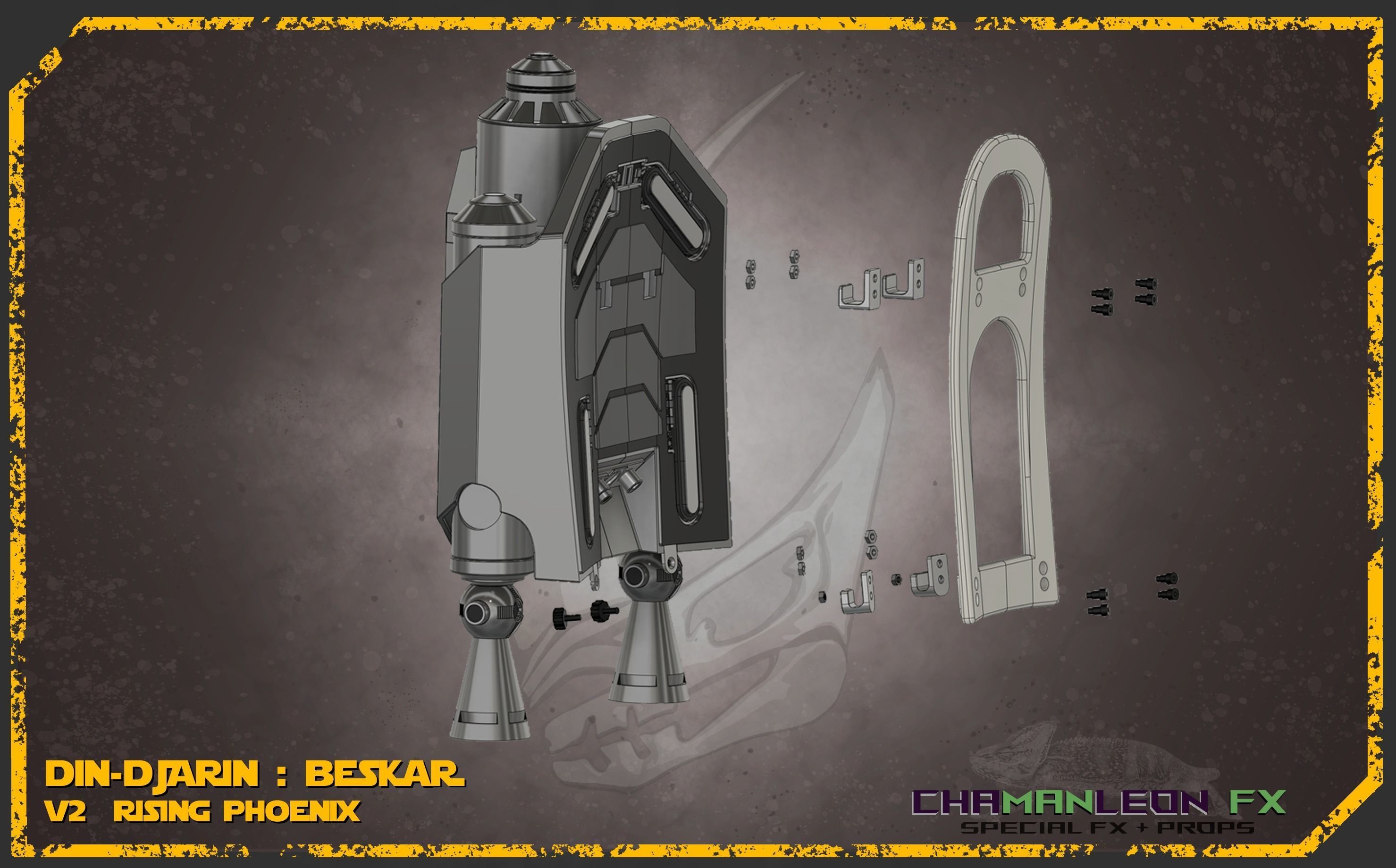 Din Djarin Mandalorian Beskar Rising Phoenix Jetpack Cosplay 3D print model_38