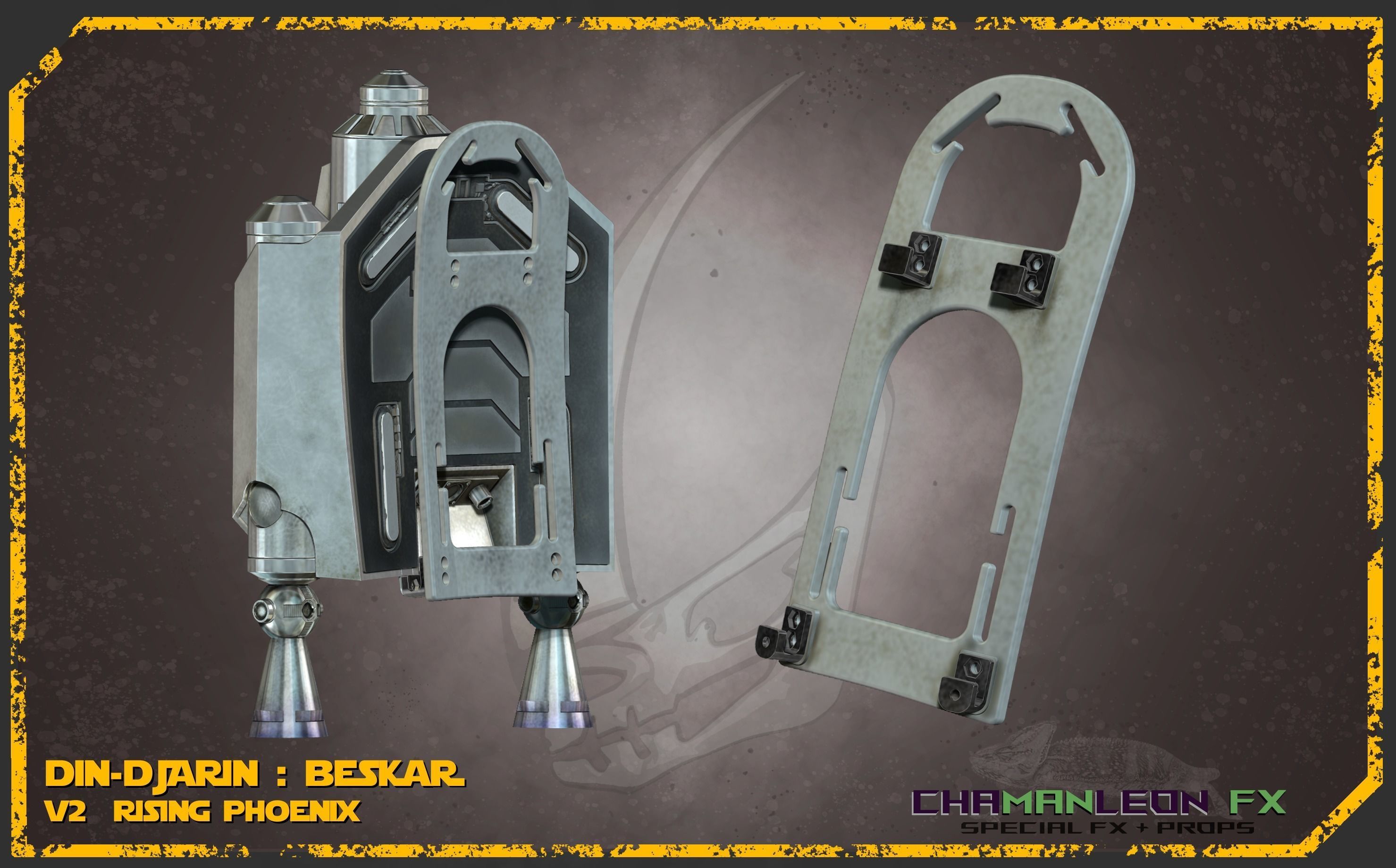 Din Djarin Mandalorian Beskar Rising Phoenix Jetpack Cosplay 3D print model_35