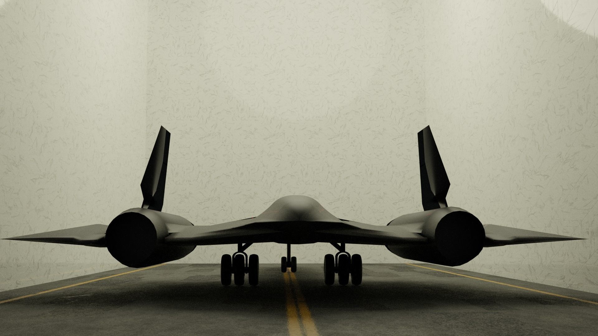 Lockheed SR-71 Blackbird Low-poly 3D model_3