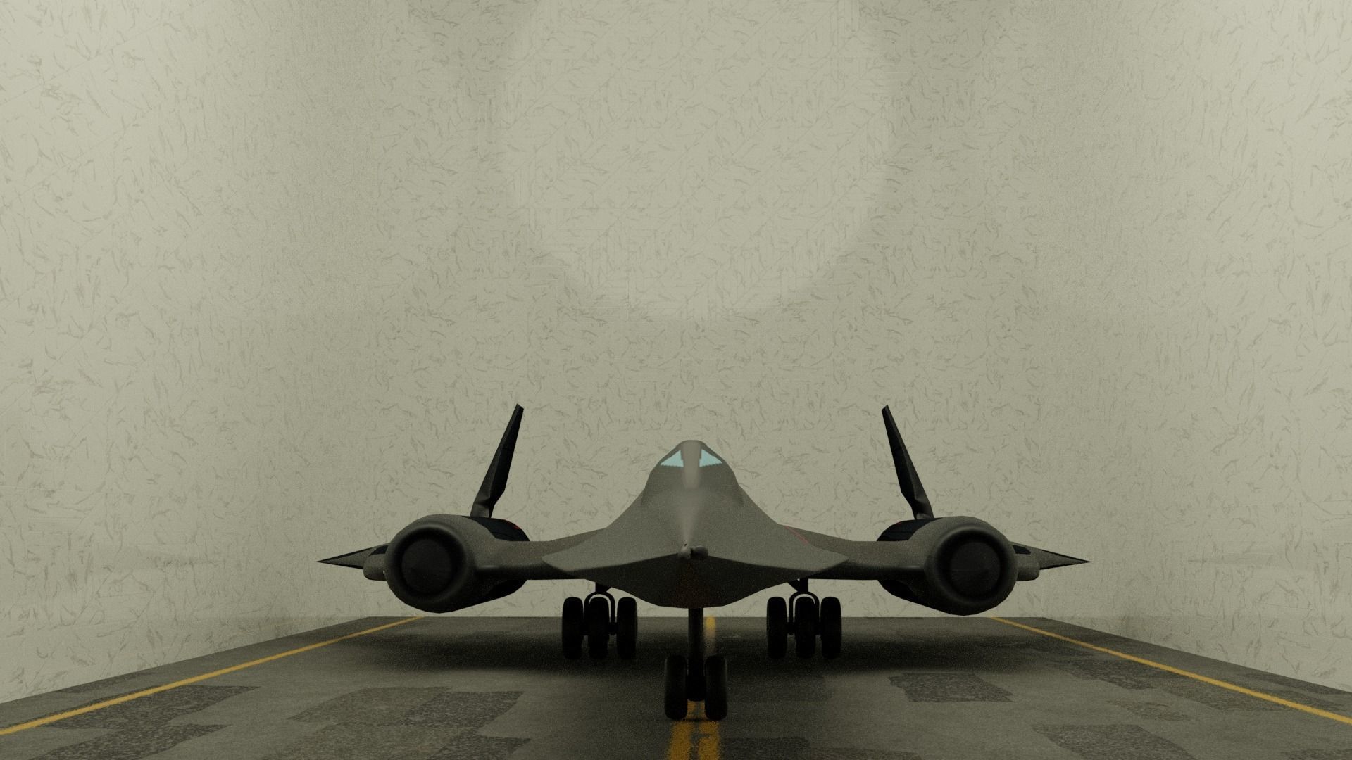 Lockheed SR-71 Blackbird Low-poly 3D model_4