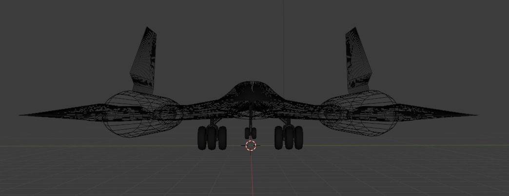Lockheed SR-71 Blackbird Low-poly 3D model_8