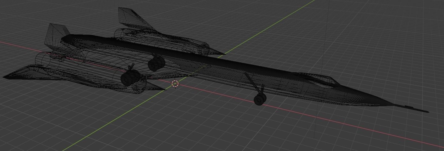 Lockheed SR-71 Blackbird Low-poly 3D model_9