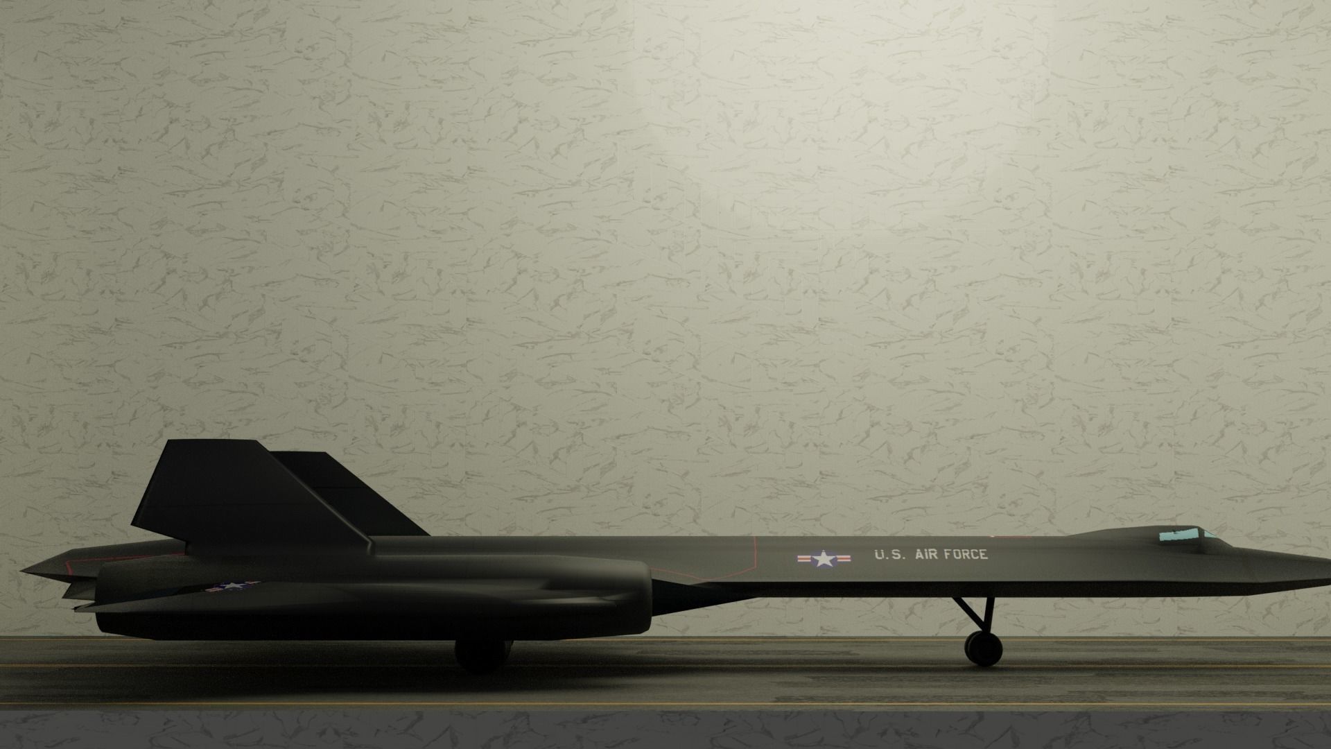 Lockheed SR-71 Blackbird Low-poly 3D model_1