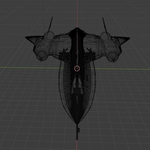 Lockheed SR-71 Blackbird Low-poly 3D model_7