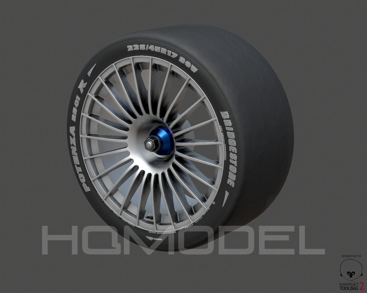Generic Tire Standard PBR Low-poly 3D model_2