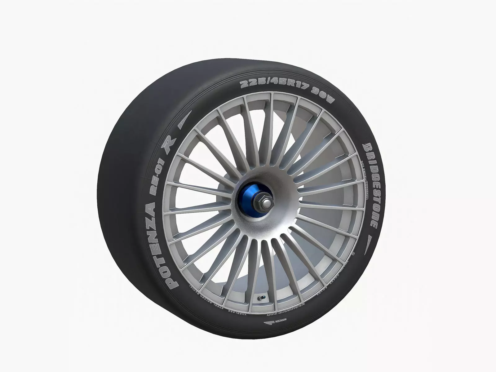 Generic Tire Standard PBR Low-poly 3D model_0