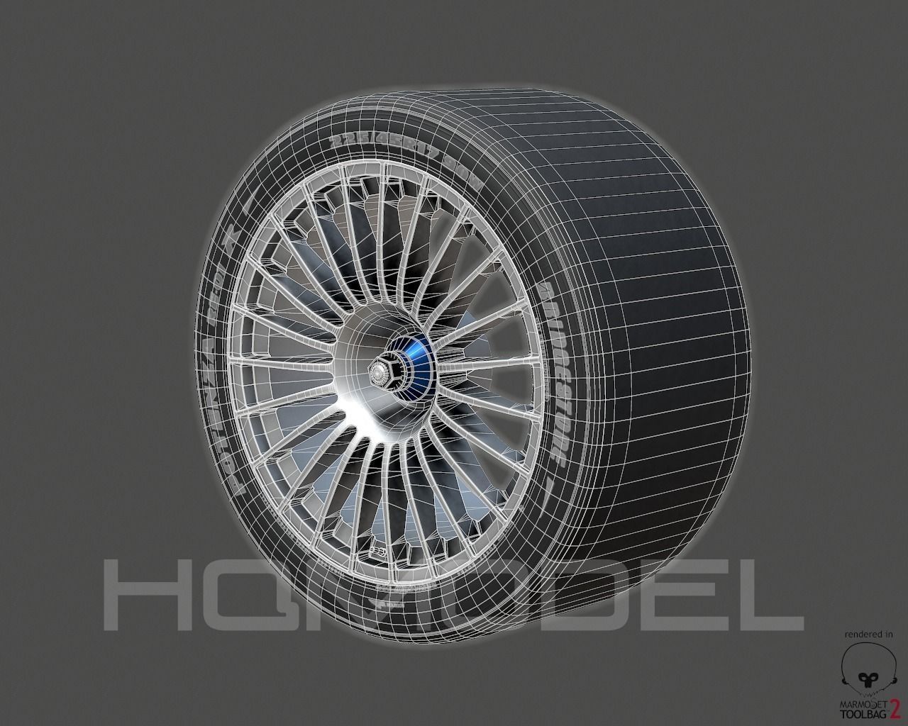 Generic Tire Standard PBR Low-poly 3D model_5