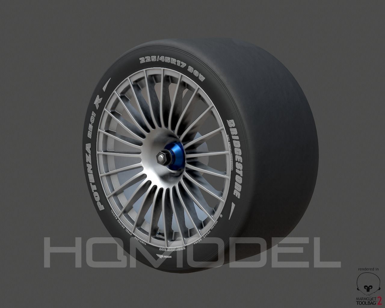 Generic Tire Standard PBR Low-poly 3D model_4