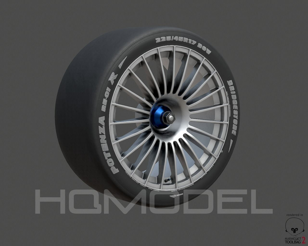 Generic Tire Standard PBR Low-poly 3D model_1